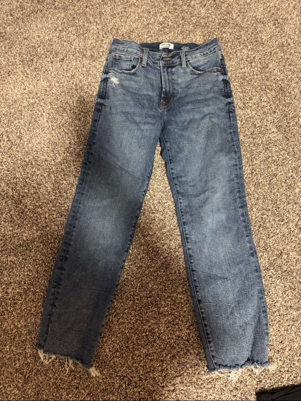 Kensie Vintage Light Blue High-Rise Straight Jeans